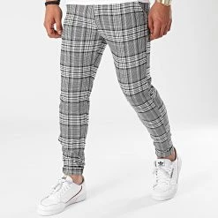 Acheter ✨ Pantalon A Carreaux 1932 Gris de Frilivin 🛒