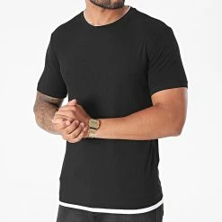 Vente flash ✨ Tee 👚 Shirt U5398 Noir de Frilivin 🔥