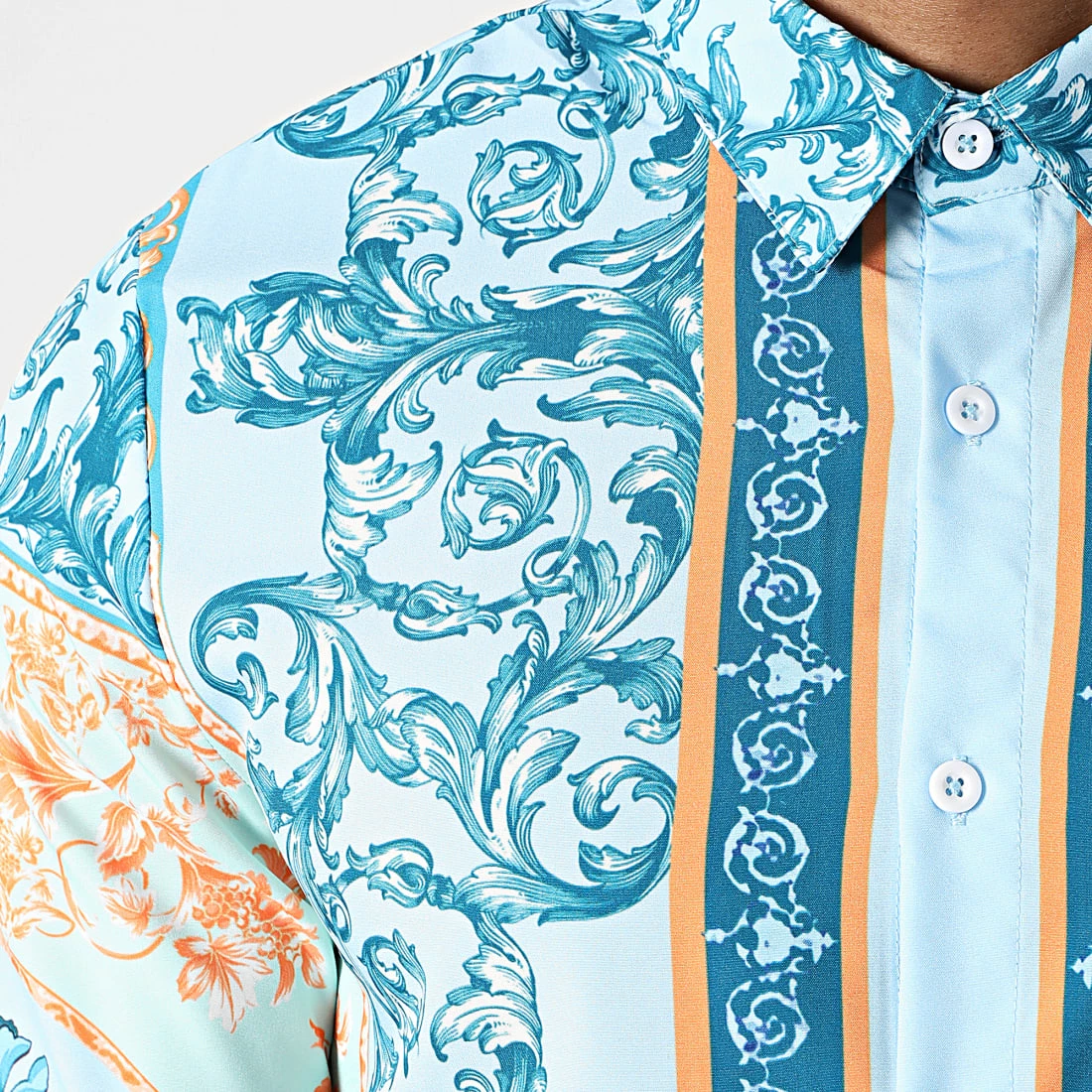 Offres ✔️ Chemise Manches Longues Renaissance BM1276 Bleu Ciel de Frilivin 🔔 4 Offres ✔️ Chemise Manches Longues Renaissance BM1276 Bleu Ciel de Frilivin 🔔 – Image 2