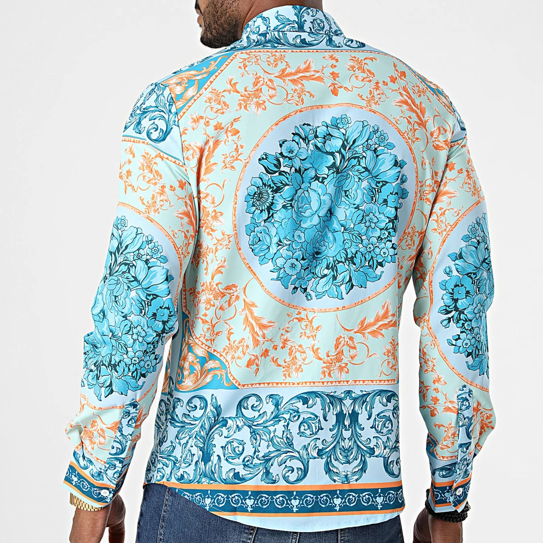 Offres ✔️ Chemise Manches Longues Renaissance BM1276 Bleu Ciel de Frilivin 🔔 6 Offres ✔️ Chemise Manches Longues Renaissance BM1276 Bleu Ciel de Frilivin 🔔 – Image 4