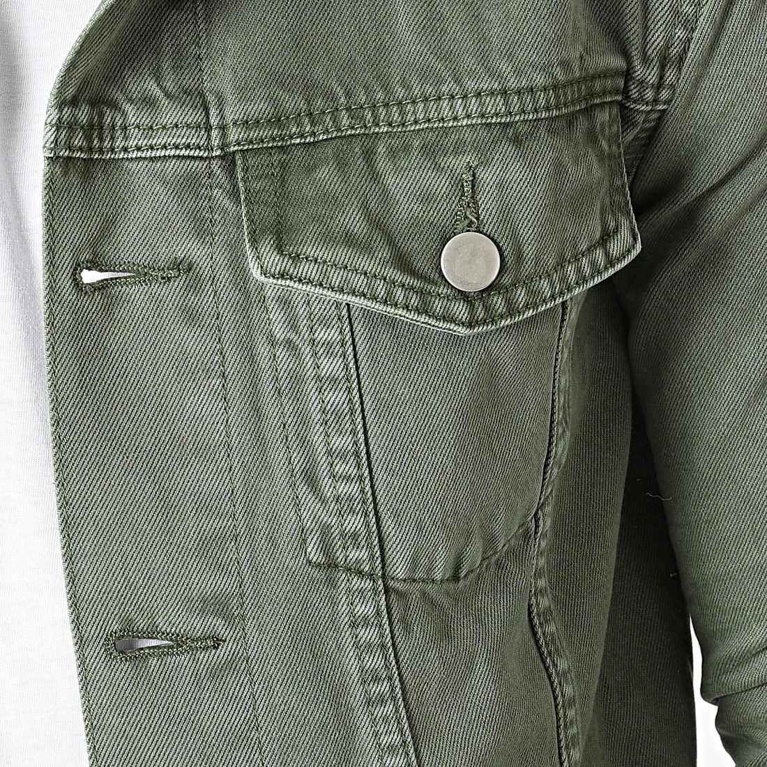 Meilleure vente 😀 Ensemble Veste Et Jean Super Skinny VJ318 Vert Kaki de Frilivin 🔔 5 Meilleure vente 😀 Ensemble Veste Et Jean Super Skinny VJ318 Vert Kaki de Frilivin 🔔 – Image 3