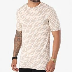 Top 10 💯 Tee 👕 Shirt 15239 Beige Blanc de Frilivin ⭐