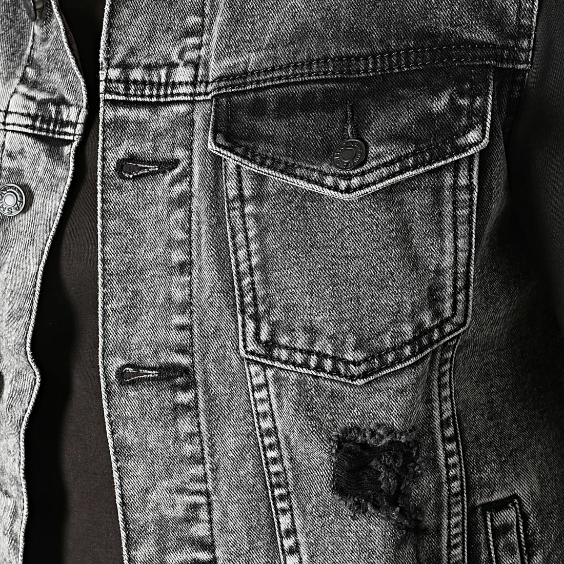 Grosses soldes đ„ Veste Jean Sans Manches VJ321 Gris de Frilivin â 4 Grosses soldes đ„ Veste Jean Sans Manches VJ321 Gris de Frilivin â â Image 2