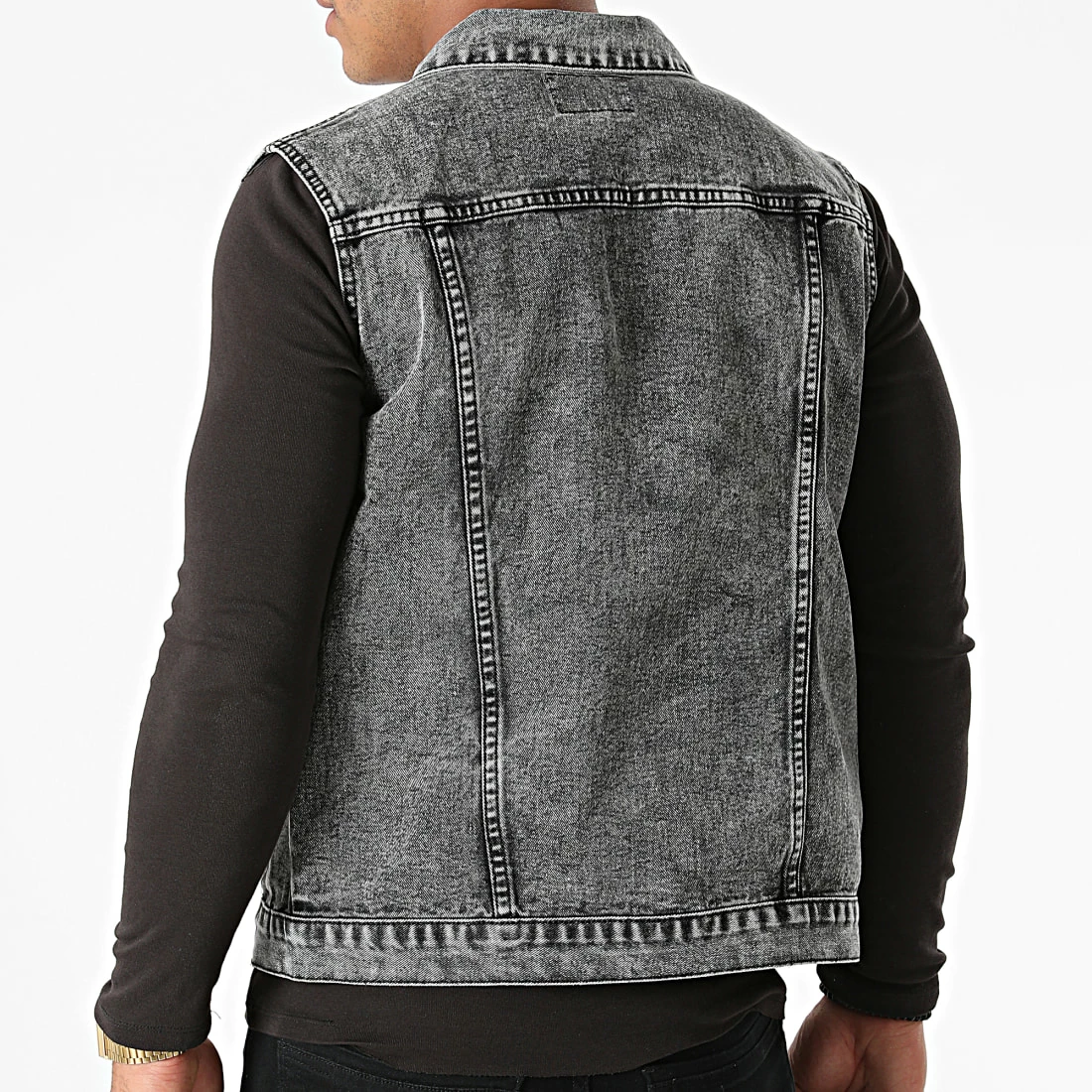 Grosses soldes đ„ Veste Jean Sans Manches VJ321 Gris de Frilivin â 6 Grosses soldes đ„ Veste Jean Sans Manches VJ321 Gris de Frilivin â â Image 4