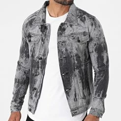 Bon marché 🛒 Veste Jean VJ322 Gris de Frilivin 😀
