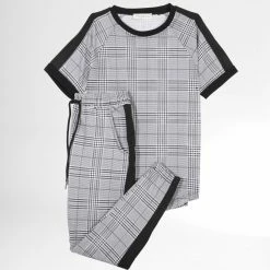 Nouveau 🧨 Ensemble De Survêtement Enfant A Carreaux 716 Gris Clair de Frilivin 🥰