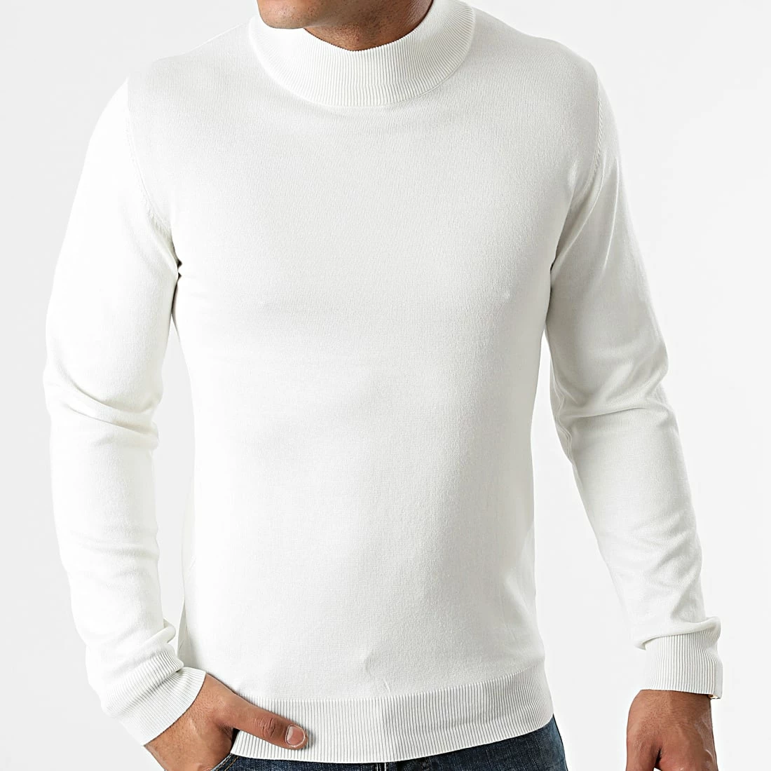 Meilleur prix 😍 Pull Col Cheminée M-053 Blanc de Frilivin 👏 3 Meilleur prix 😍 Pull Col Cheminée M-053 Blanc de Frilivin 👏