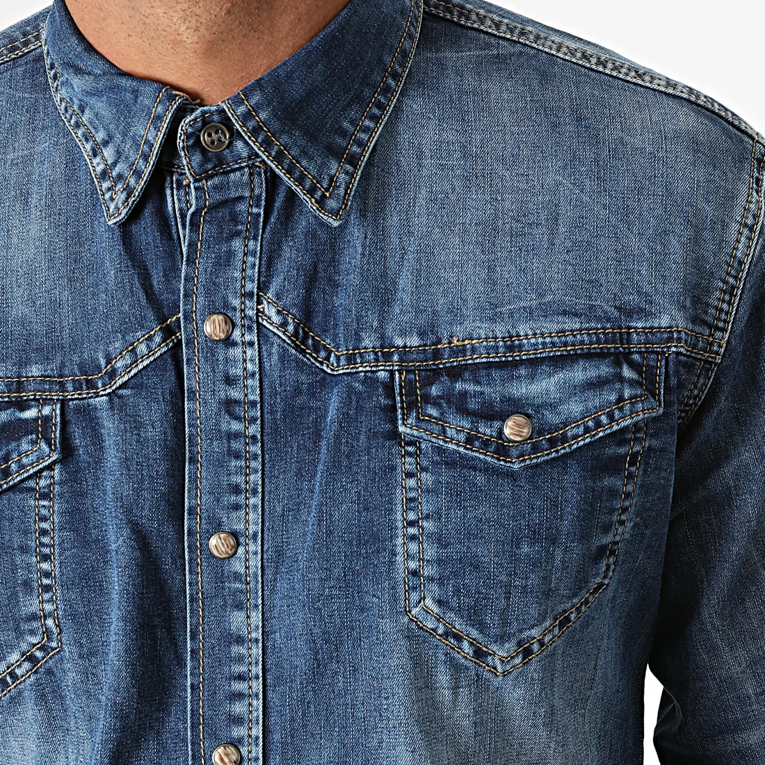 Grosses soldes ⭐ Chemise Manches Longues Jean CA-0024 Bleu Denim de Frilivin 👏 4 Grosses soldes ⭐ Chemise Manches Longues Jean CA-0024 Bleu Denim de Frilivin 👏 – Image 2