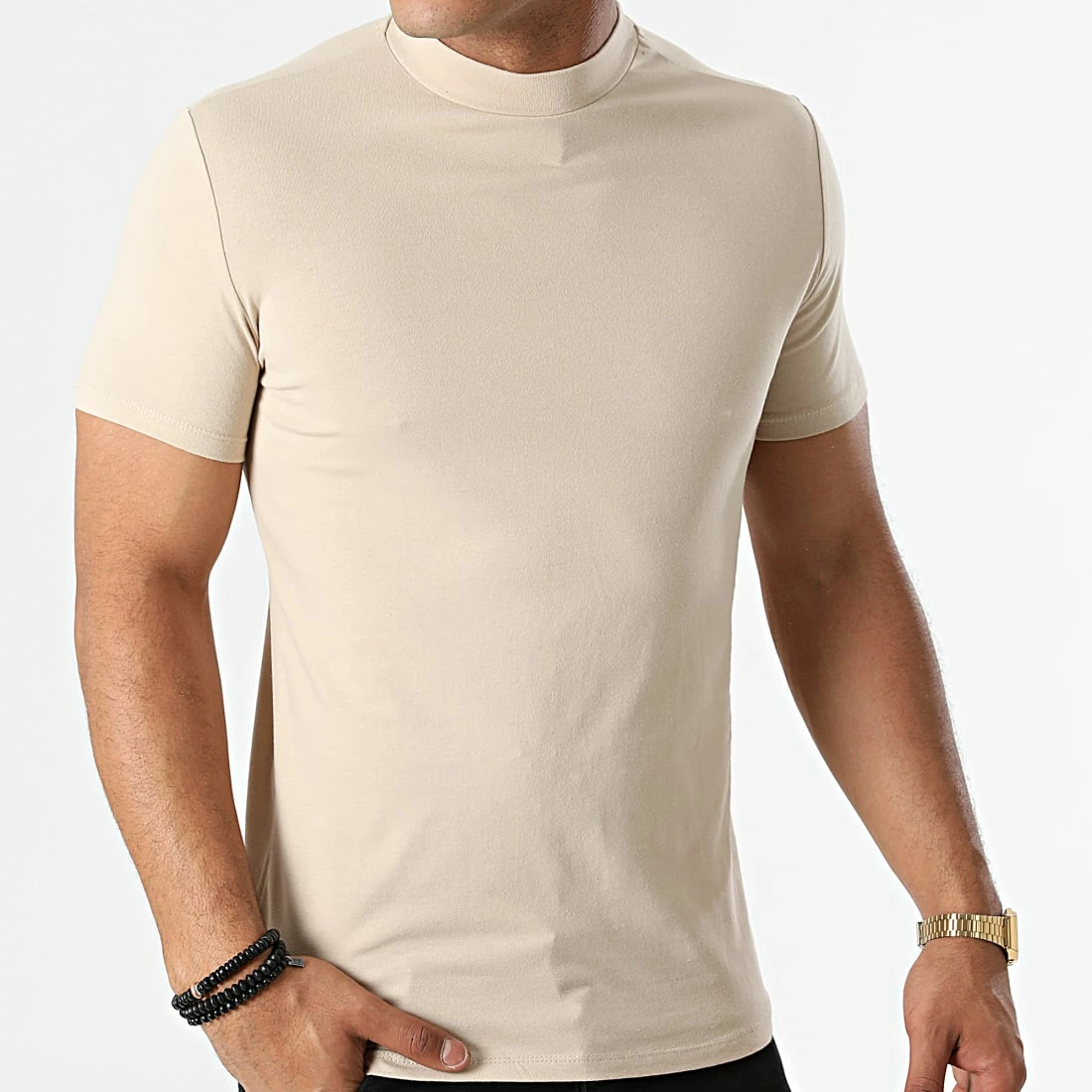 Promo ⭐ Tee 👕 Shirt BM1236 Beige de Frilivin ⭐ 5 Promo ⭐ Tee 👕 Shirt BM1236 Beige de Frilivin ⭐ – Image 3