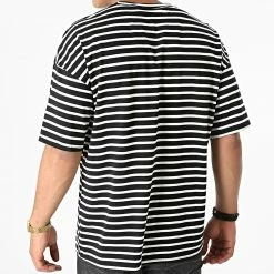 Sortie ⭐ Tee 👚 Shirt A Rayures BM1333 Noir Blanc de Frilivin 👏 -Promos Frilivin Magasin frilivin 275498 BM1333 1 20210722T141059 04