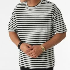 Les meilleures critiques de 🌟 Tee 👚 Shirt A Rayures BM1333 Gris Chiné de Frilivin ✔️