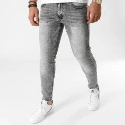 Budget ⌛ Jean Slim JK-954K Gris de Frilivin 😍