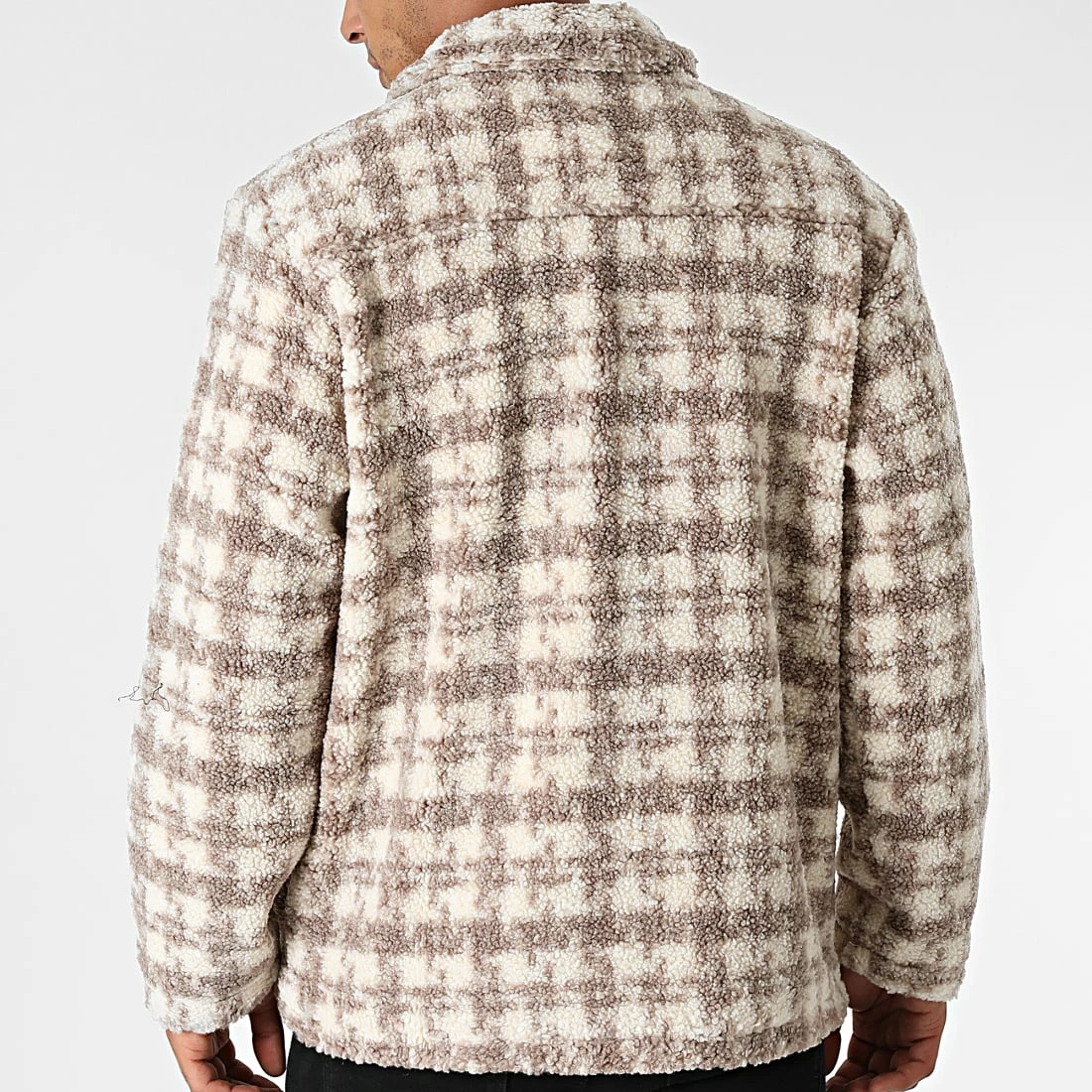 Tout neuf ✔️ Veste Zippée BM1328 Carreaux Beige Gris de Frilivin 🎁 6 Tout neuf ✔️ Veste Zippée BM1328 Carreaux Beige Gris de Frilivin 🎁 – Image 4