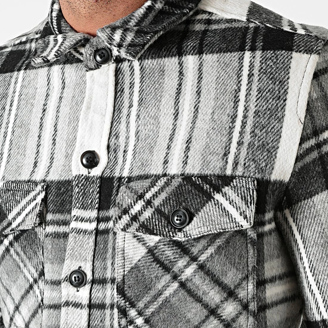 Bon marché 🧨 Chemise Manches Longues QQ660 Noir Blanc de Frilivin 👍 4 Bon marché 🧨 Chemise Manches Longues QQ660 Noir Blanc de Frilivin 👍 – Image 2