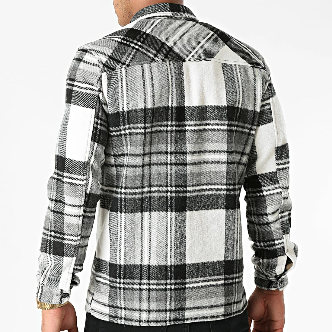 Bon marché 🧨 Chemise Manches Longues QQ660 Noir Blanc de Frilivin 👍 6 Bon marché 🧨 Chemise Manches Longues QQ660 Noir Blanc de Frilivin 👍 – Image 4