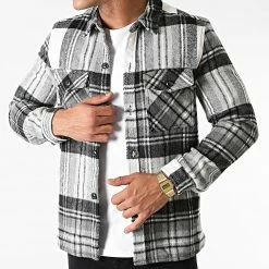 Bon marché 🧨 Chemise Manches Longues QQ660 Noir Blanc de Frilivin 👍