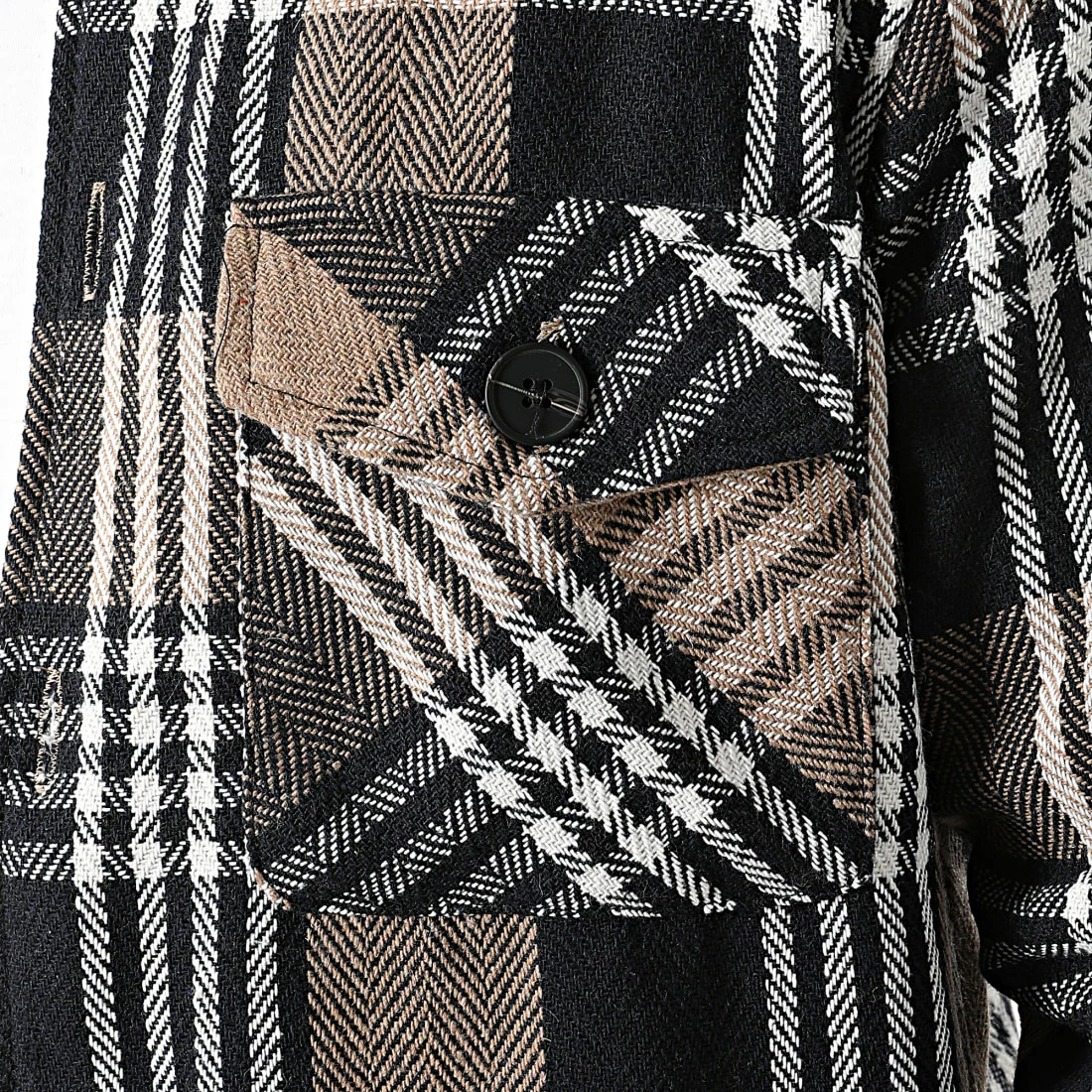 Acheter 🔔 Surchemise A Carreaux HP03219 Beige Bleu Marine de Frilivin 🥰 5 Acheter 🔔 Surchemise A Carreaux HP03219 Beige Bleu Marine de Frilivin 🥰 – Image 3