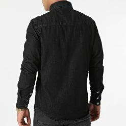 Vente flash ⌛ Chemise Jean Manches Longues VJ338 Noir de Frilivin ✔️ -Promos Frilivin Magasin frilivin 279003 VJ338 1 20210819T144138 04