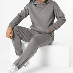 Coupon 😀 Ensemble De Survetement BM1351 Gris de Frilivin ✨