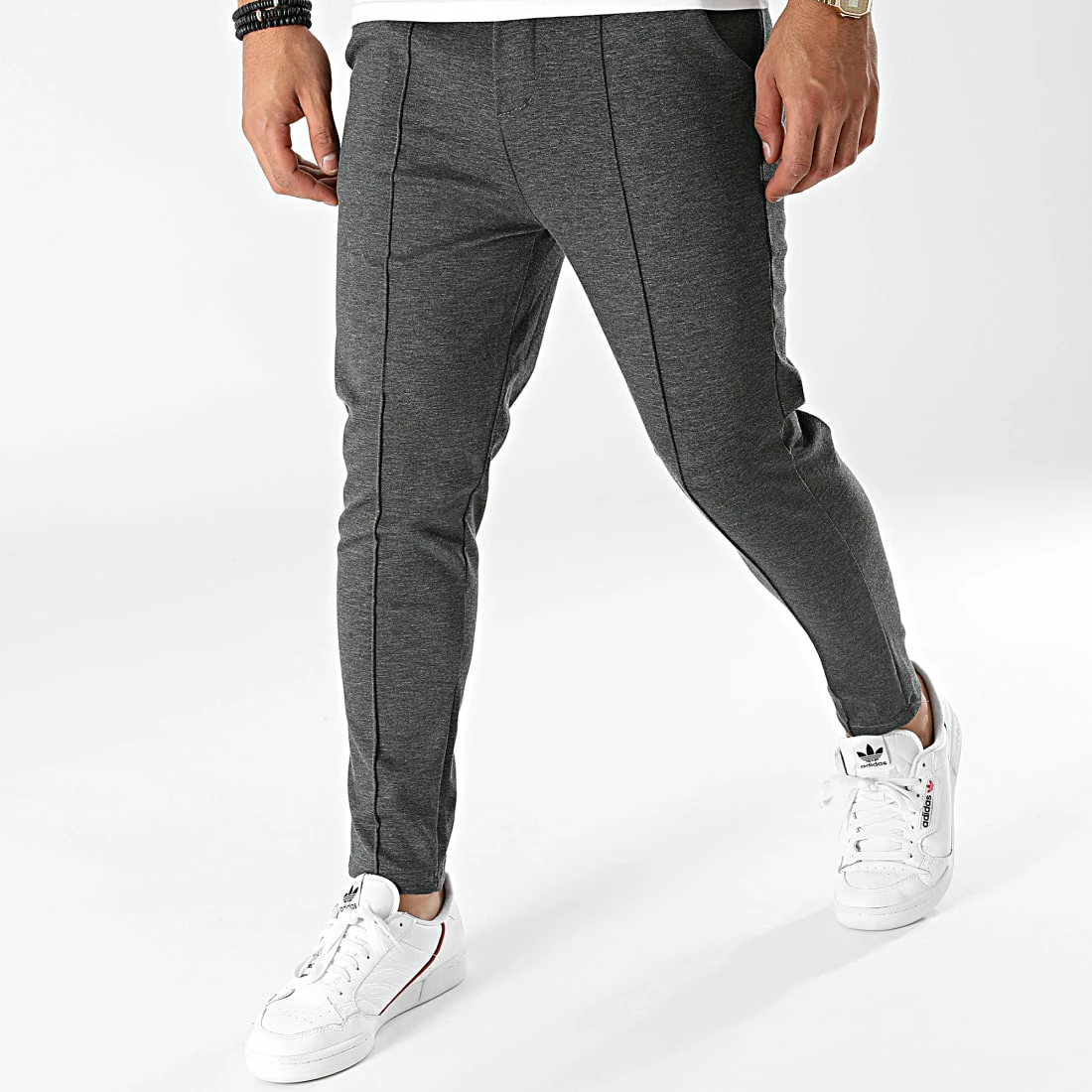 Bon marché 🎉 Pantalon 1560 Gris Anthracite Chiné de Frilivin ✨ 3 Bon marché 🎉 Pantalon 1560 Gris Anthracite Chiné de Frilivin ✨