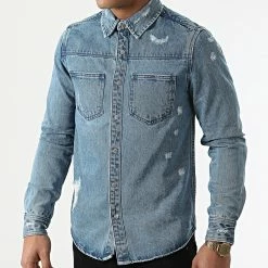 Vente flash 🧨 Surchemise Jean VJ238 Bleu Denim de Frilivin 🎁 -Promos Frilivin Magasin frilivin 279091 VJ238 3 20211118T115332 03