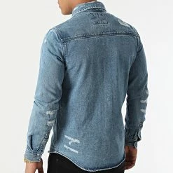 Vente flash 🧨 Surchemise Jean VJ238 Bleu Denim de Frilivin 🎁 -Promos Frilivin Magasin frilivin 279091 VJ238 3 20211118T115334 04