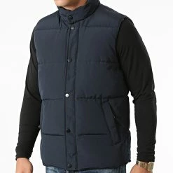 Budget 🔥 Veste Zippée Sans Manches JK2103 Bleu Marine de Frilivin 😀