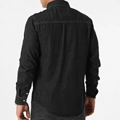 Remise 👏 Chemise Manches Longues VJ339 Noir de Frilivin ⌛ -Promos Frilivin Magasin frilivin 279113 VJ339 1 20210819T144118 04