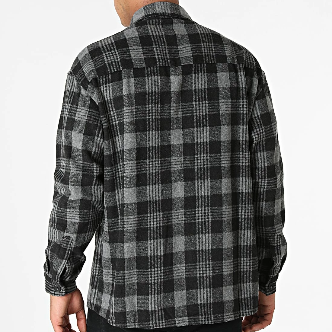 Le moins cher ✔️ Chemise Manches Longues A Carreaux BM1338 Gris Noir de Frilivin 💯 6 Le moins cher ✔️ Chemise Manches Longues A Carreaux BM1338 Gris Noir de Frilivin 💯 – Image 4