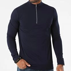 Budget ✨ Sweat Col Zippé BM1347 Bleu Marine de Frilivin 🤩 -Promos Frilivin Magasin frilivin 279301 BM1347 3 20210818T163350 03