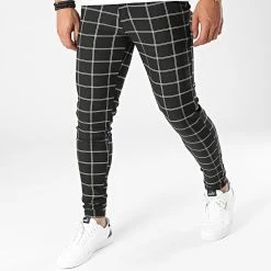 Acheter 🛒 Pantalon A Carreaux 10009 Noir de Frilivin 😀