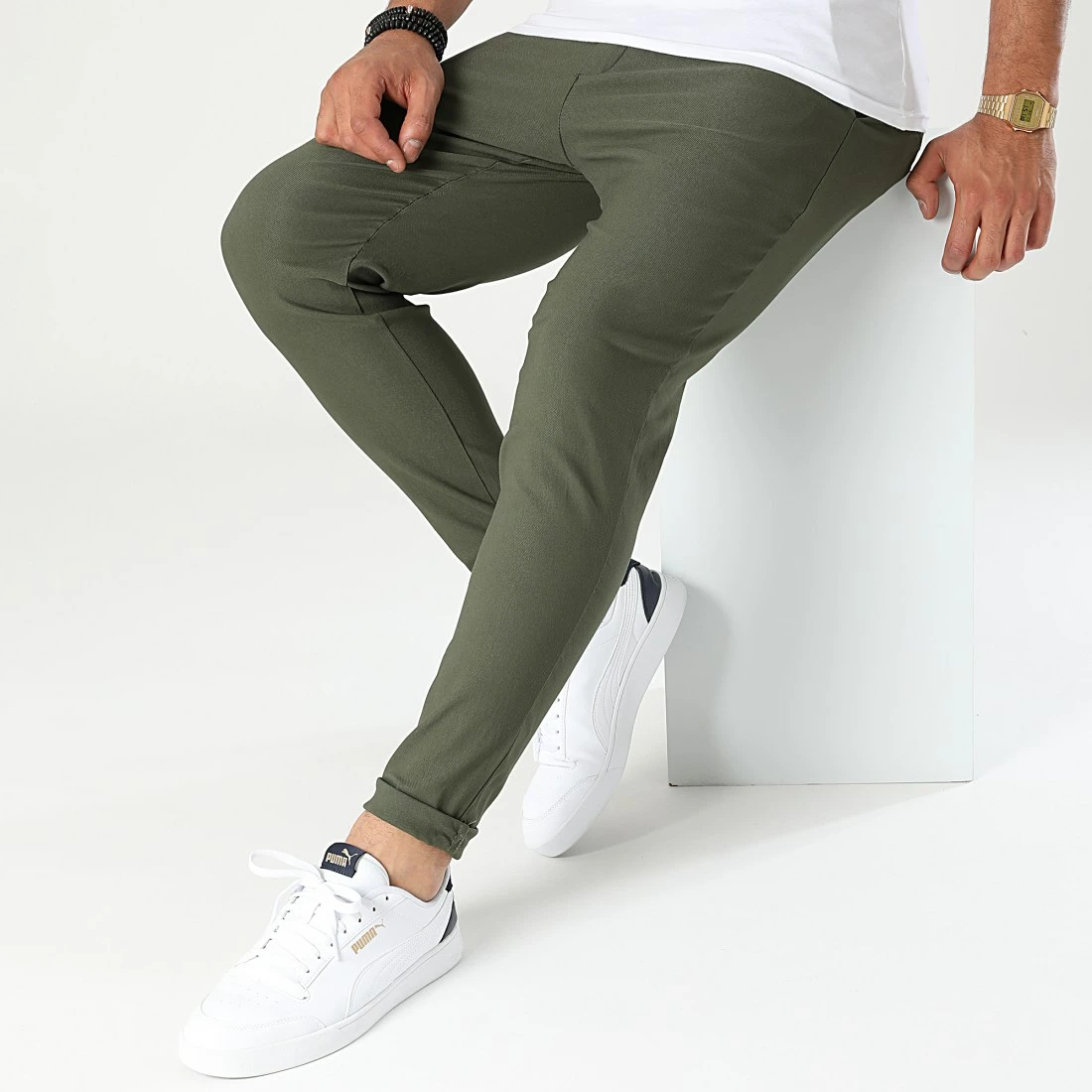 Grosses soldes ⭐ Pantalon Stretch 1697 Vert Kaki de Frilivin 😉 5 Grosses soldes ⭐ Pantalon Stretch 1697 Vert Kaki de Frilivin 😉 – Image 3