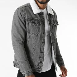 Nouveau 💯 Veste Jean Col Fourrure VJ211 Gris Anthracite de Frilivin ⌛ -Promos Frilivin Magasin frilivin 282417 VJ211 4 20210903T123411 03