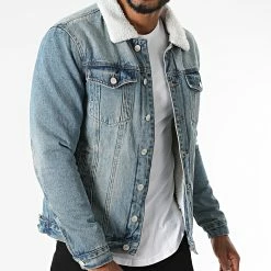 Meilleure vente 😀 Veste Jean Col Fourrure VJ211 Bleu Denim de Frilivin 🤩 -Promos Frilivin Magasin frilivin 282420 VJ211 3 20210903T123352 03