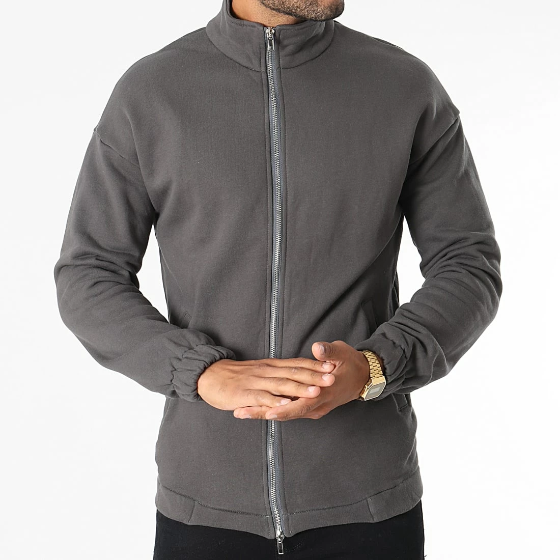 Remise 🔥 Veste Zippée 1344 Gris Anthracite de Frilivin 😉 5 Remise 🔥 Veste Zippée 1344 Gris Anthracite de Frilivin 😉 – Image 3