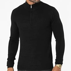 Tout neuf 🧨 Pull Col Zippé FA5027 Noir de Frilivin 😉 -Promos Frilivin Magasin frilivin 282470 FA5027 1 20210907T152605 01