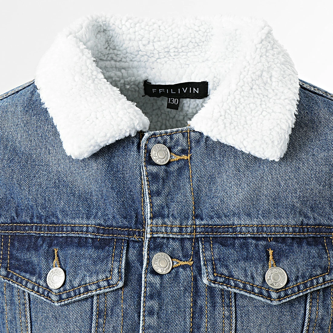 Top 10 💯 Veste Jean Enfant Col Mouton VJ356 Bleu Denim de Frilivin 😍 4 Top 10 💯 Veste Jean Enfant Col Mouton VJ356 Bleu Denim de Frilivin 😍 – Image 2