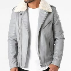 Nouveau ✨ Veste Zippée Col Mouton QQ553 Gris de Frilivin ⌛ -Promos Frilivin Magasin frilivin 288010 QQ553 4 20211012T160143 03
