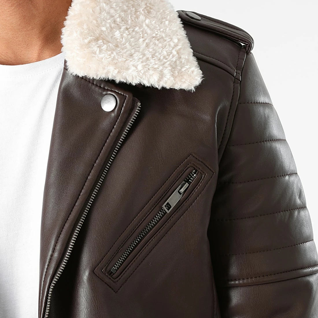 Acheter 🌟 Veste Zippée Col Mouton QQ553 Marron de Frilivin ✨ 4 Acheter 🌟 Veste Zippée Col Mouton QQ553 Marron de Frilivin ✨ – Image 2