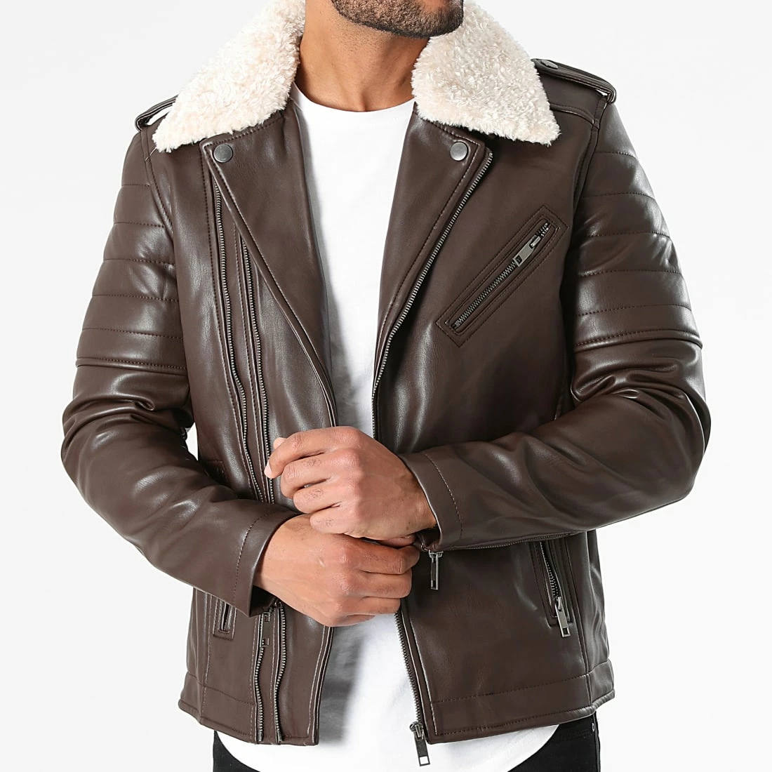 Acheter 🌟 Veste Zippée Col Mouton QQ553 Marron de Frilivin ✨ 5 Acheter 🌟 Veste Zippée Col Mouton QQ553 Marron de Frilivin ✨ – Image 3