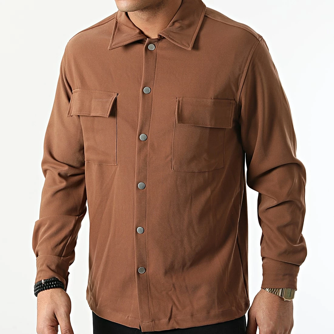 Coupon 😉 Surchemise BM1306 Marron de Frilivin 🛒 5 Coupon 😉 Surchemise BM1306 Marron de Frilivin 🛒 – Image 3