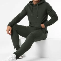 Le moins cher 🔔 Ensemble De Survêtement BM1356 Vert Kaki de Frilivin 😉