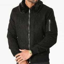 Acheter 💯 Bomber Col Fourrure D005 Noir de Frilivin 😉 -Promos Frilivin Magasin frilivin 288065 D005 101 20211012T160329 03