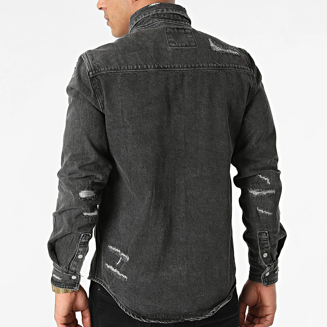 Tout neuf ⭐ Surchemise Jean VJ238 Noir de Frilivin ✨ 6 Tout neuf ⭐ Surchemise Jean VJ238 Noir de Frilivin ✨ – Image 4