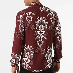 Sortie ❤️ Chemise Manches Longues 682841 Bordeaux Floral de Frilivin 😍 -Promos Frilivin Magasin frilivin 288298 682841 WINE RED 20211015T155414 04