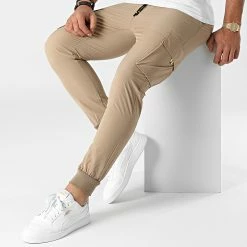 Vente flash 👏 Pantalon Jogging P3206 Beige de Frilivin 🥰 -Promos Frilivin Magasin frilivin 288340 P3206 BEIGE 20211013T163447 03