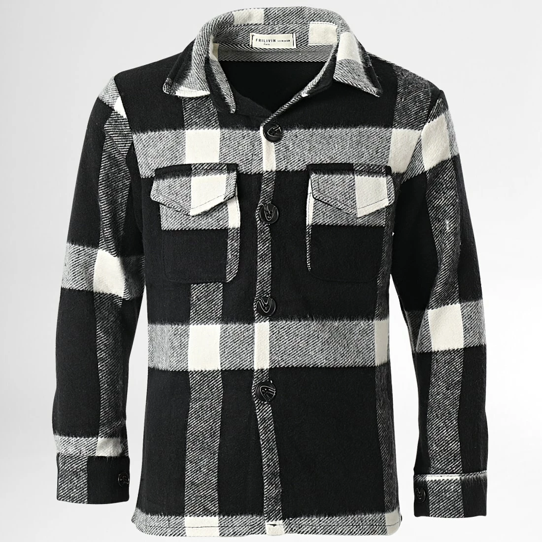 Remise 💯 Surchemise Enfant 728 Noir Blanc de Frilivin 🔥 3 Remise 💯 Surchemise Enfant 728 Noir Blanc de Frilivin 🔥