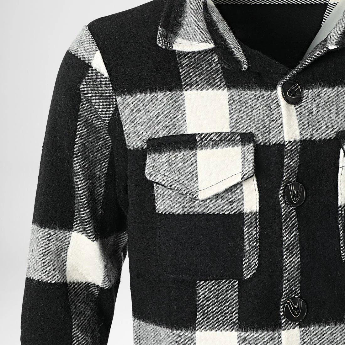 Remise 💯 Surchemise Enfant 728 Noir Blanc de Frilivin 🔥 4 Remise 💯 Surchemise Enfant 728 Noir Blanc de Frilivin 🔥 – Image 2