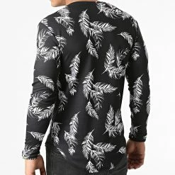 De gros 🌟 Tee 👚 Shirt Manches Longues Oversize C2129 Noir Floral de Frilivin 🧨 -Promos Frilivin Magasin frilivin 292280 C2129 BLACK 20211118T143648 04