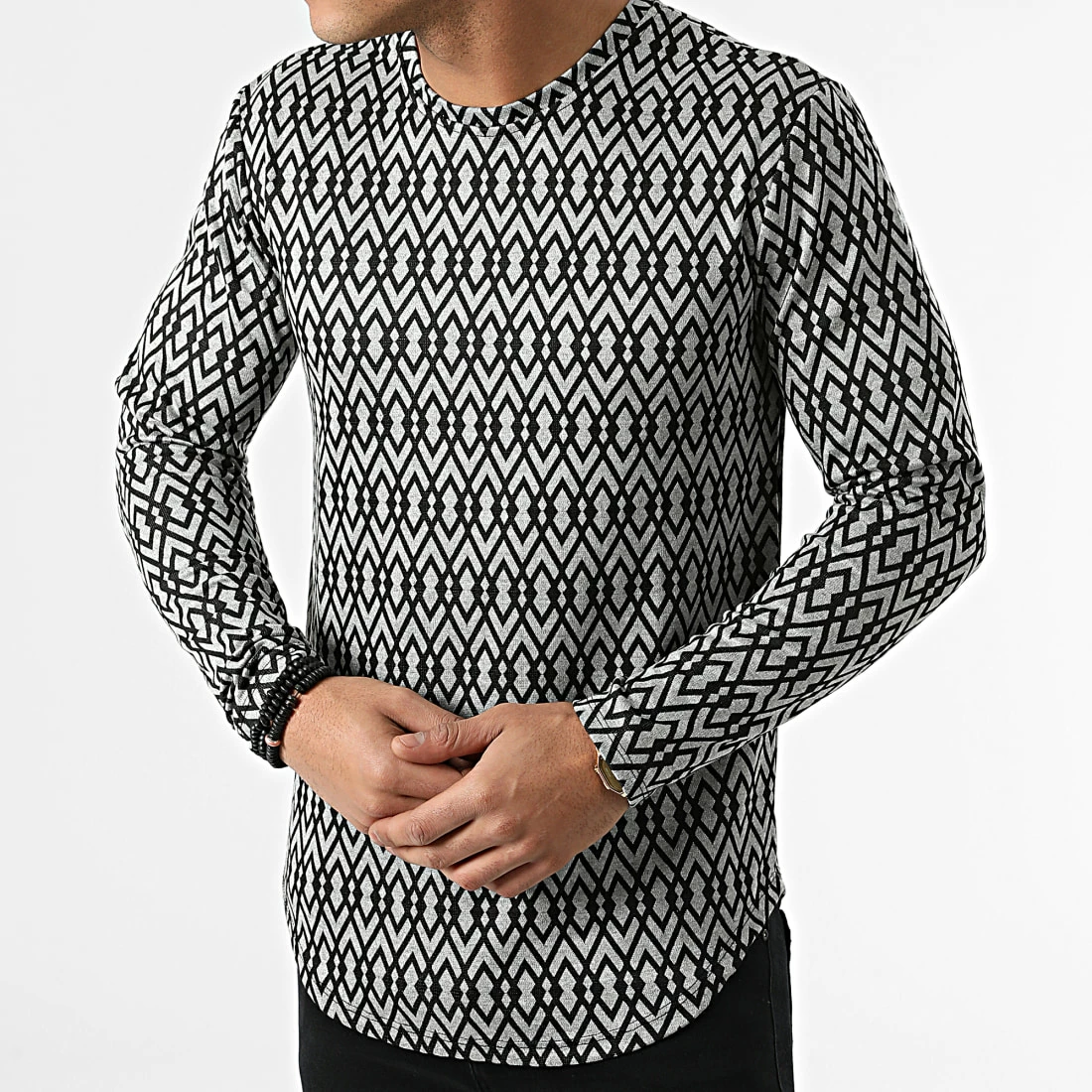 Vente flash 💯 Tee 👚 Shirt Manches Longues Oversize 15636 Gris Chiné de Frilivin ✔️ 3 Vente flash 💯 Tee 👚 Shirt Manches Longues Oversize 15636 Gris Chiné de Frilivin ✔️